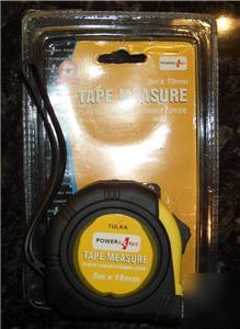 Metal tape measure 5M (16 feet) rubber cover belt clip