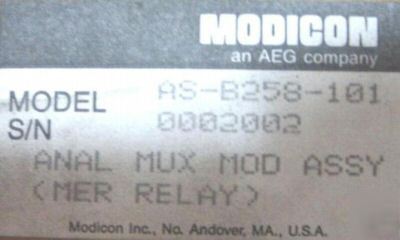 Modicon as-B258-101 o to 10V analog mercury relay