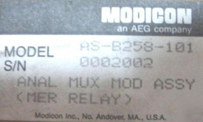 Modicon as-B258-101 o to 10V analog mercury relay