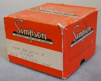 Simpson modelmodel 36 rf ammeter n.i.b.