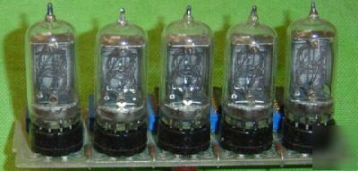 5EA national electr nl-841 nixie tubes w sockets & card