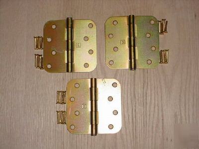 3 to set 4 x 4 hager brass hinges 4 hole 5/8