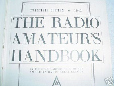 Aarl the radio amateur's handbook 1943 edition