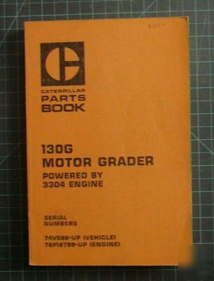 Cat caterpillar 130G motor grader parts manual book 130