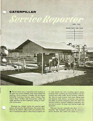 Caterpillar april 1962 service reporter magazine