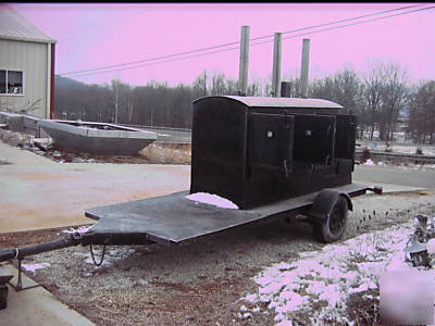 Custom made smoker on trailer