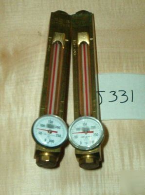 New J331 2 lube device's brass thermometers 0-300 f