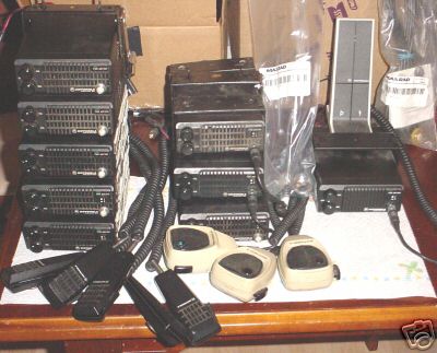 New lot of 9 motorola vhf mobile radios w/ antennas