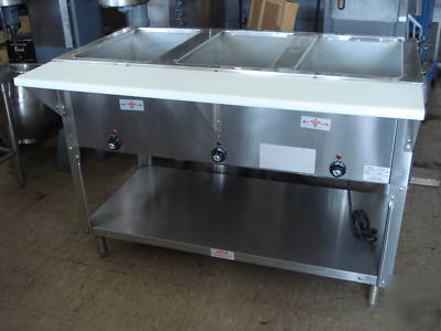 Supremetal triumph used 3 well hot food table 