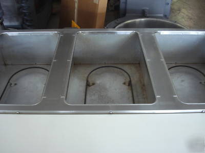 Supremetal triumph used 3 well hot food table 