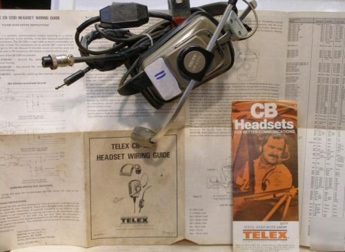 Telex cb-1200 headset w/original manual & brochure 