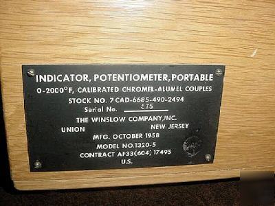 Winslow portable potentiometer lot #05B