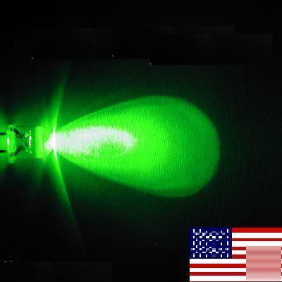 100X ultra bright green leds, 5MM *usa *fcbusa