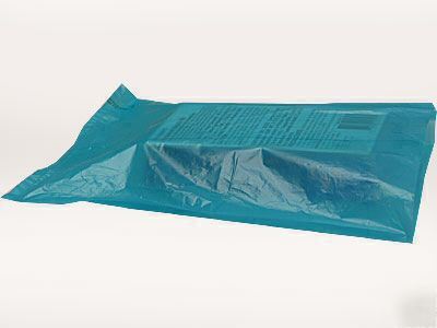 1K 6X9 teal plastic hd merchandise bag -store fixture
