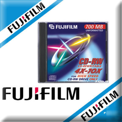 5X fujifilm cdrw 700MB blank discs cd-rw cd fuji 5