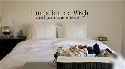 I made a wish romantic bedroom wall decal