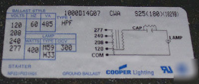 Light multi-tap 400W high low bay metal halide