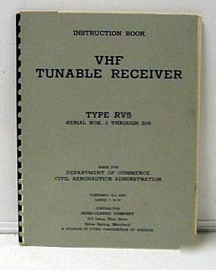 Nems-clarke RV5 vhf tunable receiver instr. manual