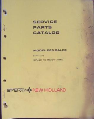 New holland 286 baler parts manual