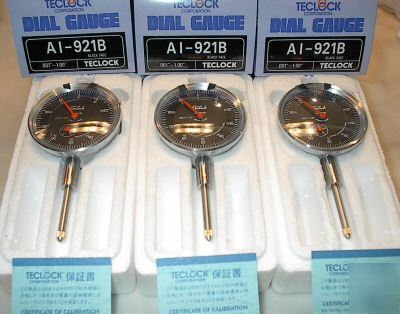 New teclock dial indicator ai-921B - - black - lot of 3