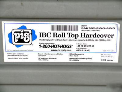 Pig ibc roll top 360 gal spill containment shed PAK902