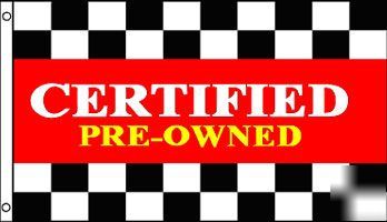 Pre owned checkered business sign flag 3' x 5' banner