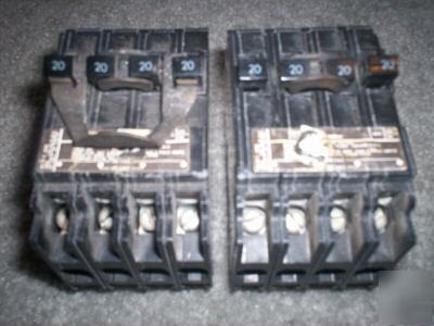 Siemens 20 amp quad 2 pole circuit breaker (set of 2)