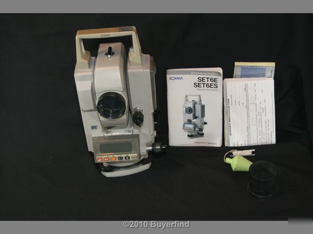 Sokkia set 6E total station dual display w/case manuals