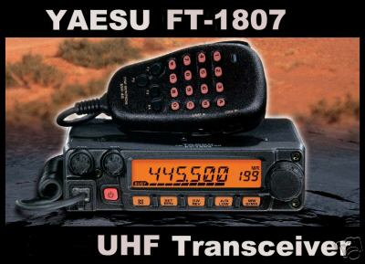 Yaesu ft-1807 50W uhf mobile 400-470MHZ with full tx 