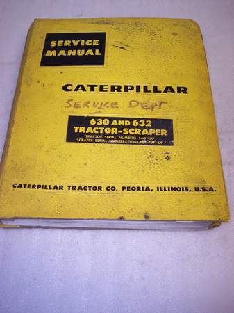 630/632 caterpillar tractor/scraper service manual