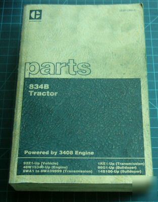 Cat caterpillar 834B dozer crawler parts manual tractor