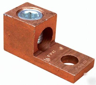 Copper mechanical lug extruded style, 4/0 - #2