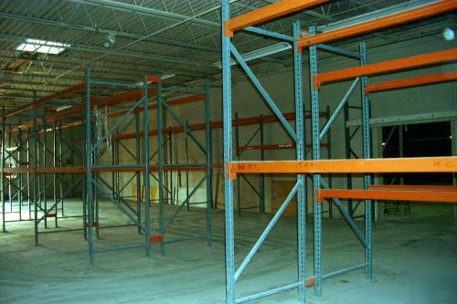 Interlake pallet racking 70 10' uprights & 280 8' beams