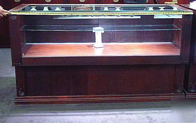 Large wood and glass display case and cabinet *must go 