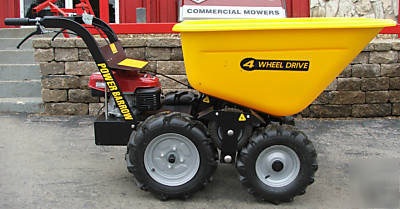 New commercial 4 wheel drive honda powered wheel barrow