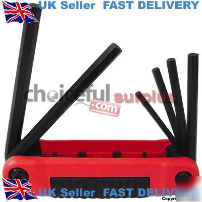 New eklind large 6-piece ergo fold metric hex key set