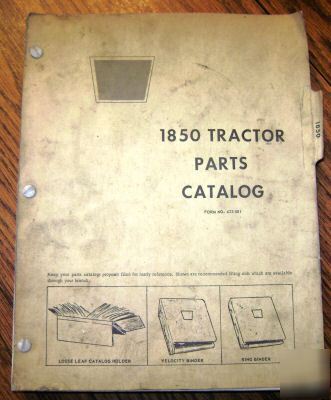 Oliver 1850 tractor parts catalog manual book original 