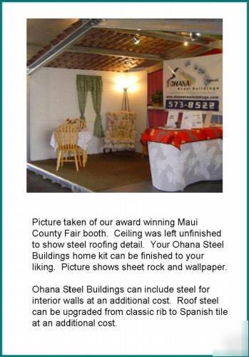 Price cut * home kit by ohana steel buildings