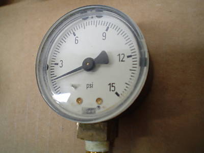 Two 2 duro-united 15-400FG-01L-0/15 liquid filled gauge