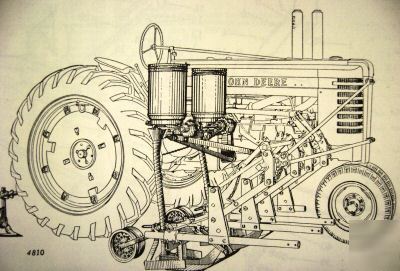 John deere a g tractor planter attachment parts catalog