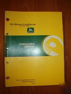 John deere operators manual 820 mower conditioner