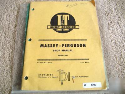 Massey ferguson 1080 tractor i&t manual