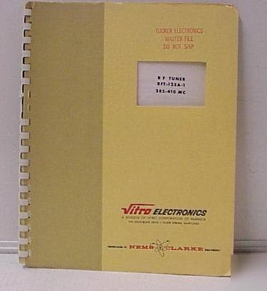 Nems-clarke rft-125A-1 rf tuner instr. manual