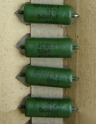 0.047UF +/-10% 500V pio capacitors K42Y-2 nos lot of 20
