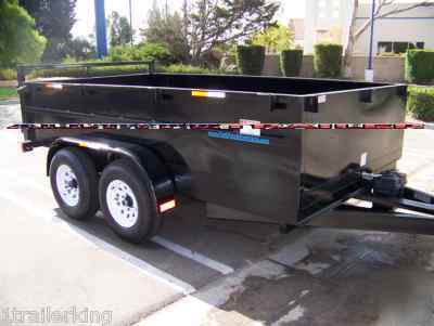 2010 enclosed box utility cargo landscape dump trailer