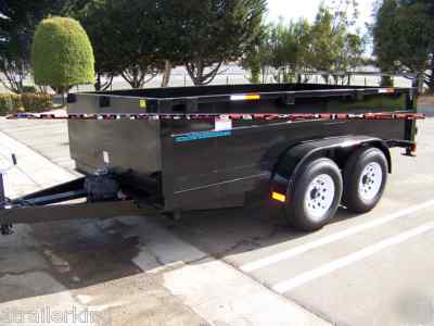 2010 enclosed box utility cargo landscape dump trailer