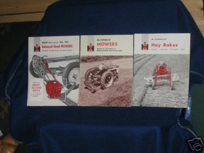 3 original brochures on mccormick equipment