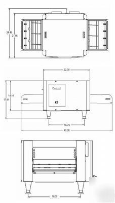 Awesome xwav-ez pass-thru conveyor oven