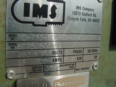 Ims model md-750-50 dryer plastic molding dehumidifer