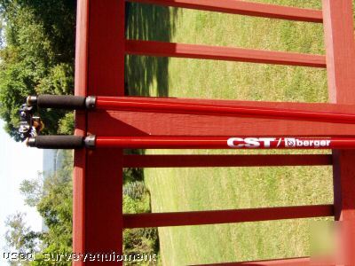 New cst/berger thumb release bipod for prism pole red 